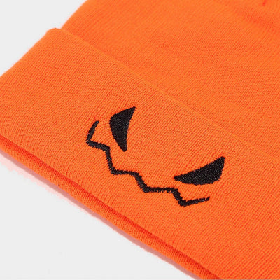 BONNET BÉBÉ ORANGE BRODÉ - CITROUILLE HALLOWEEN