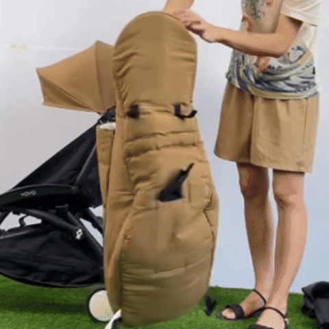 GIF chancelière poussette beige Cocodouillet