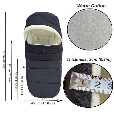 Chancelière Poussette - StrollerFootmuff™ - BLUE - Bébé Touriste