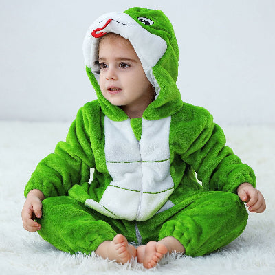 costume halloween bébé serpent vert