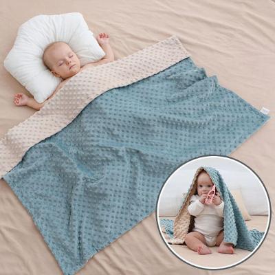 Couverture Bébé - BabyBlanket™ - Bleu et Beige - Bébé Touriste