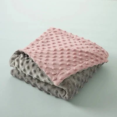 Couverture Bébé - BabyBlanket™ - Gris et Rose - Bébé Touriste