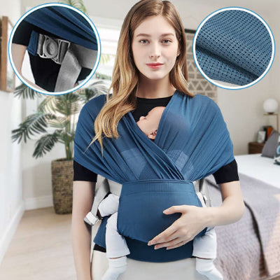 écharpe de portage bleue