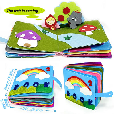 livre éducatif Montessori dimensions et loup