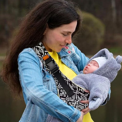 porte bébé arbre noir - écharpe de portage