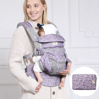 Porte Bébé - BreathBabyBag™ - Mauve Lavande - Bébé Touriste