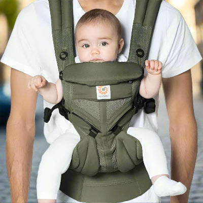 Porte Bébé - BreathBabyBag™ - Vert Olive - Bébé Touriste
