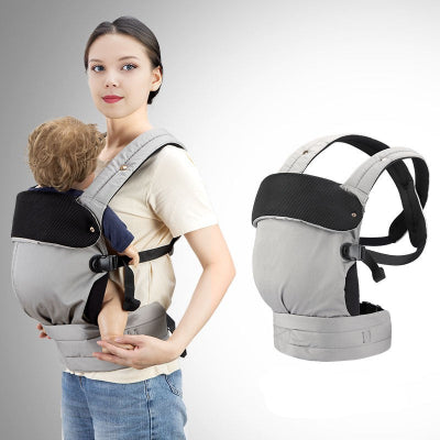 porte bébé physiologique  gris argent - portage avant