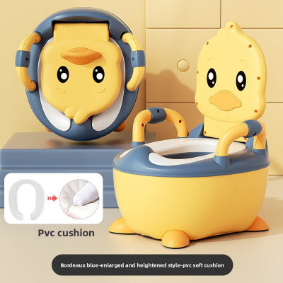 pot-bebe-canard-jaune-coussin en PVC