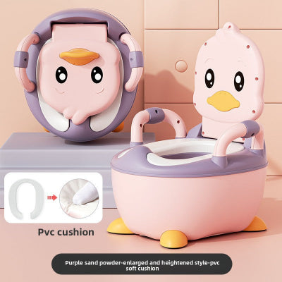 pot-bebe-canard-rose-coussin en PVC