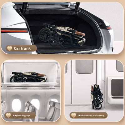 transport poussette pliable à un bouton 