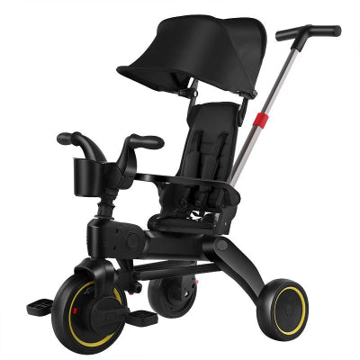 poussette tricycle pliable noire pour enfant