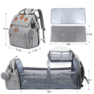 sac a langer - gris  avec berceau pliable- babybag