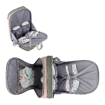 sac a langer rose - pliable babybag ouvert