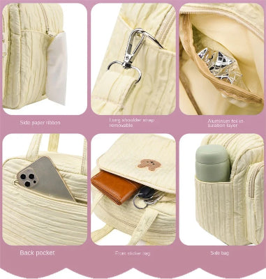 sac a langer avec pendentif ourson 