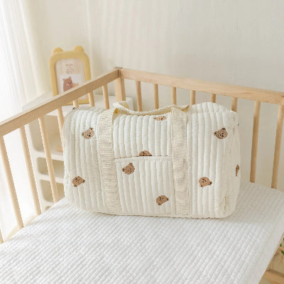 Sac à Langer Organisateur Bébé - beige avec Oursons