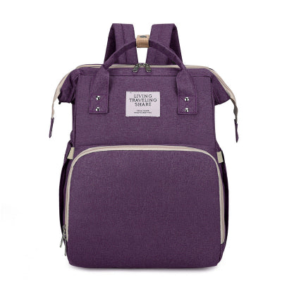 sac a langer mauve - lit bébé de voyage